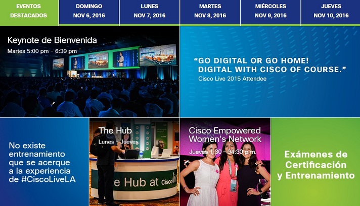 CISCO LIVE 2016, Del 7 al 10 de Noviembre del 2016