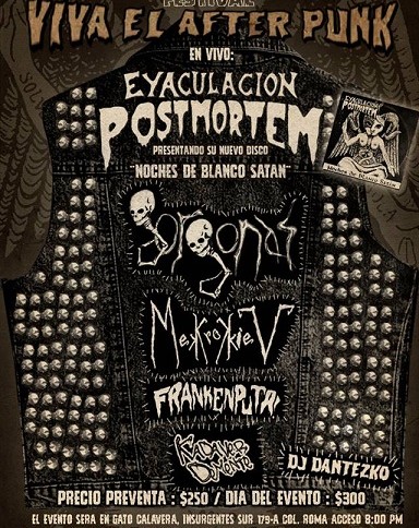 EYACULACIÓN POSTMORTEM REGRESA A MÉXICO CON SU HORROR PUNK