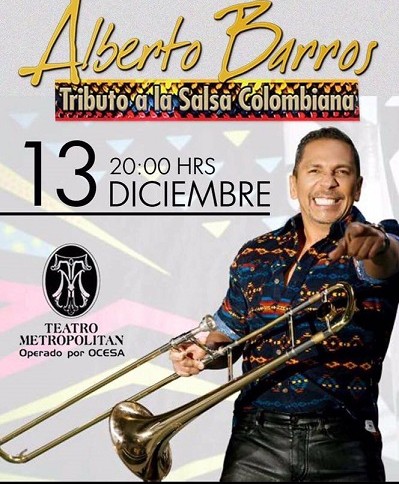 ALBERTO BARROS SE PRESENTARÁ EN EL TEATRO METROPOLITAN EL MIERCOLES 13 DE DICIEMBRE 2017